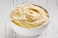 Cream Fraiche in White Bowl Royalty Free Stock Photo