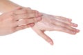 Cream hands Royalty Free Stock Photo