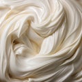 Cream Horn: A Close-up Of Cream In Gutai Style With Whiplash Curves Royalty Free Stock Photo