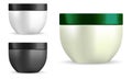 Cream Jar. Cosmetic Container Blank. Vector Set