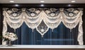Elegant Lace Window Treatment Royalty Free Stock Photo