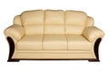 Cream leather sofa