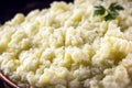 Cream or mashed potatoes, close-up, organic and homemade food without preservatives made in Brazil Royalty Free Stock Photo