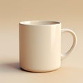 Cream Mug Mockup With Low Depth Of Field And Subtle Chromatism