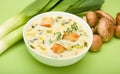 Cream of Mushroom and Leek soup Royalty Free Stock Photo