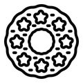 Cream nozzle star icon outline vector. Confection slender Royalty Free Stock Photo