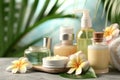 Cream nut oil reenergizing jar. Skincare aromatherapy for mood enhancementlymphoma jar pot sustainable cosmetic mockup