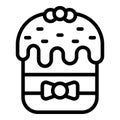 Cream panettone icon outline vector. Cake food Royalty Free Stock Photo