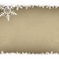 Cream Parchment Abstract Christmas Winter Snowflake Background w
