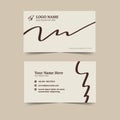 Cream pastel Business card, flat design simple minimalist, pastel color business card, eps file, editable, and for print