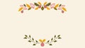 Cream and Pink Handcrafted Illustrations Foliage Holiday Desktop Wallpaper