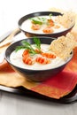 Cream of potato and celeriac soup Royalty Free Stock Photo