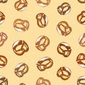 Cream pretzel pattern.