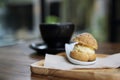 Cream puff choux cream Royalty Free Stock Photo