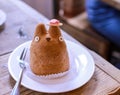 Cream puff shaped in the form of the Anime character Totoro