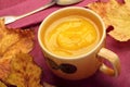 Cream of pumpkin soup Royalty Free Stock Photo