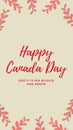 Cream with Red Leaves Illustration Canada Day Your Story