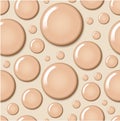 Cream round bubble seamless pattern