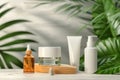 Cream skincare for specific ethnicitydroplets. Skin wellness massagebeauty treatment jar. Pot chlorophyll photosynthesis bottle