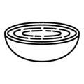 Cream soup dish icon outline vector. Fare culinary