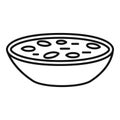 Cream soup food icon outline vector. Cooking dish menu