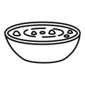 Cream soup icon outline vector. Food dinner time Royalty Free Stock Photo