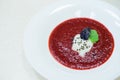 Cream soup made of beetroo