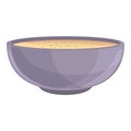 Cream soup meal icon cartoon vector. Vegetable bowl