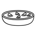 Cream soup meal icon outline vector. Food dish Royalty Free Stock Photo