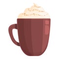 Cream spice latte icon cartoon vector. Coffee drink