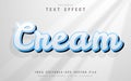 Cream text effect editable Royalty Free Stock Photo