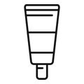 Cream tube jar icon outline vector. Korean gloss routine