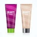 Cream Tube Mock Up Set. Vector