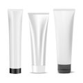 Cream tube mockup, lotion product container blank