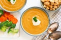 Cream vegetable soup broccoli Royalty Free Stock Photo