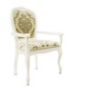 Cream Vintage Chair isolated over white