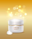 Cream with Vitamin C Plastic Container Commercial