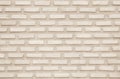 Cream and white brick wall texture background. Brickwork and stonework flooring backdrop interior design home style vintage old Royalty Free Stock Photo