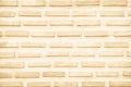 Cream and white brick wall texture background. Brickwork and stonework flooring backdrop interior design home style vintage old Royalty Free Stock Photo