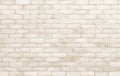 Cream and white brick wall texture background. Brickwork and stonework flooring backdrop interior design home style vintage Royalty Free Stock Photo