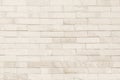 Cream and white brick wall texture background. Brickwork and stonework flooring backdrop interior design home style vintage old Royalty Free Stock Photo