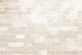 Cream and white brick wall texture background. Brickwork and stonework flooring backdrop interior design home style vintage old