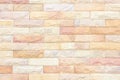 Cream and white brick wall texture background. Brickwork or stonework flooring interior rock old pattern clean concrete grid Royalty Free Stock Photo