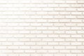 Cream and white brick wall texture background. Brickwork or stonework flooring interior rock old pattern clean concrete grid Royalty Free Stock Photo