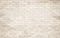 Cream and white brick wall texture background. Brickwork and stonework flooring interior rock old pattern clean concrete grid Royalty Free Stock Photo