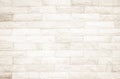 Cream and white wall texture background, brick stone pattern modern decor home and vintage stonework floor interior or design Royalty Free Stock Photo