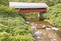 Creamery Covered Bridge in Summer, West Brattleboro, Vermont Royalty Free Stock Photo