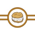 creampuff pastry lasso rope Royalty Free Stock Photo