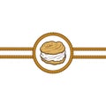 creampuff pastry lasso rope Royalty Free Stock Photo