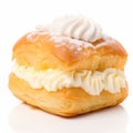 Creampuff on plain white background - product photography Royalty Free Stock Photo